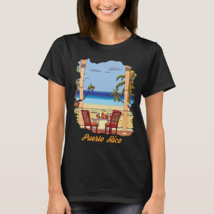 Camiseta de Viagem Terrace da Praia de Porto Rico