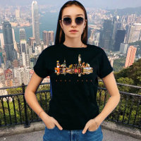 Camiseta de Viagem Vibrante do Porto de Hong Kong