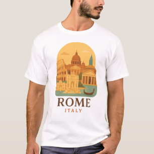 Camiseta de Viagem Vintage Roma Itália – Colosseum