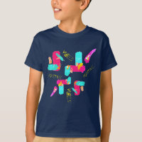 Camiseta de Vibrações Positivas de Arte Colorida A