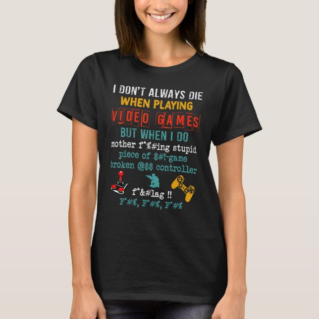 Camiseta de Video Games Engraçada para Amante de C (Frente)