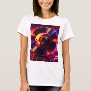 Camiseta de Vinil Retro Cockapoo Música dos Anos 8