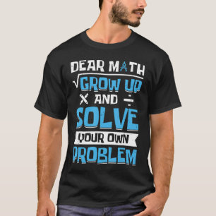 Camiseta De volta à Citação de Matemática nas Escolas para