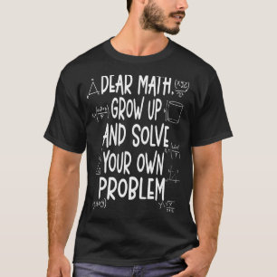 Camiseta De volta à Citação de Matemática nas Escolas para 