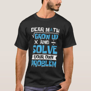 Camiseta De volta à Citação de Matemática nas Escolas para 