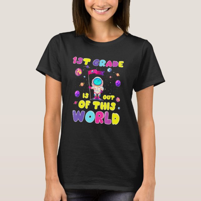 Camiseta De Volta À Classe 1rua Da Escola Está Fora Deste C (Frente)