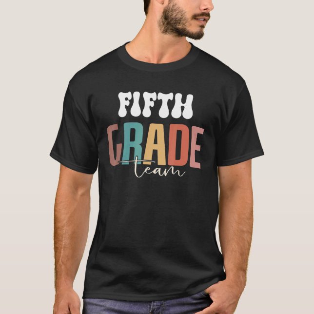 Camiseta De Volta À Equipe Da 5ª Série Da Escola Crianças D (Frente)