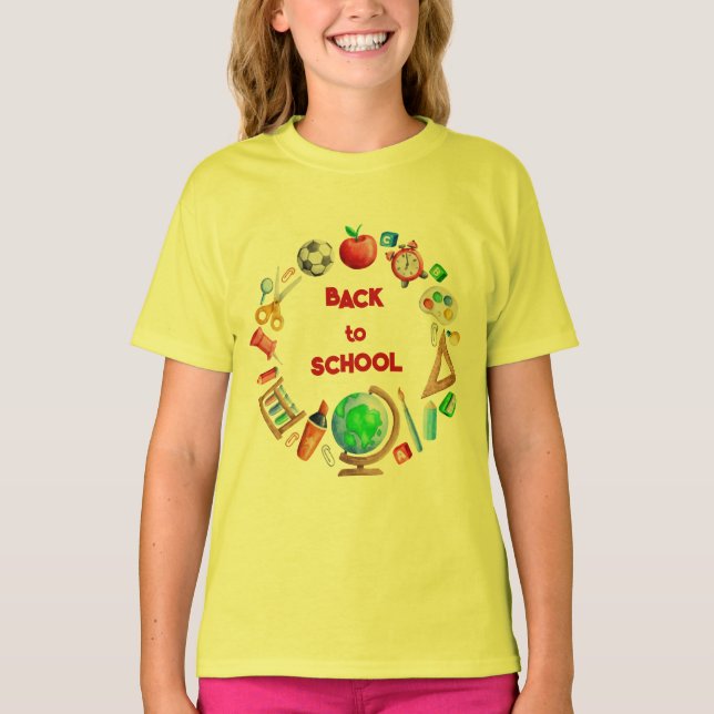 Camiseta De volta à escola (Frente)