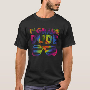 Camiseta De Volta À Escola 1rua Cara Tie Dye Óculos De Sol 