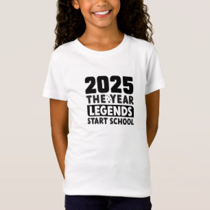 Camiseta De volta à escola 2025 as lendas do ano começam a