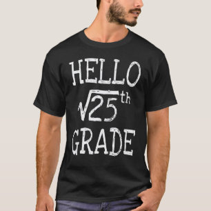Camiseta De Volta à Escola 5ª Série Raiz Quadrada de 25 Mat