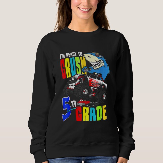 Camiseta De Volta À Escola, 5 De Esmagamento, Monstro De Tu (Frente)