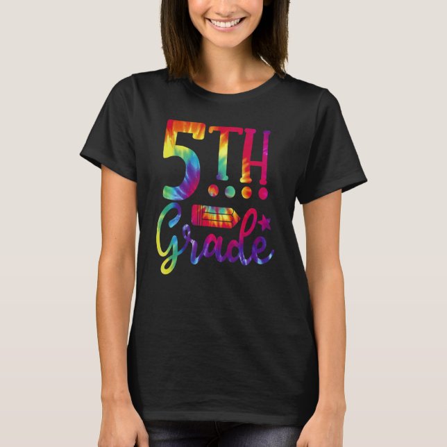 Camiseta De Volta À Escola, 5, Professor Tie Dye (Frente)