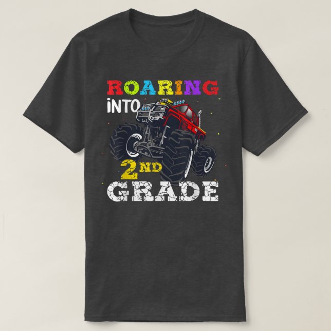 Camiseta De Volta À Escola A Viajar Para A Truta De Monstro (Frente do Design)