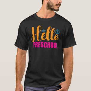 Camiseta De Volta À Escola Alô Crianças De Pré-Escolas 1rua