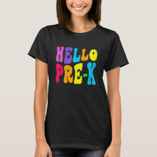 Camiseta De Volta À Escola Alô Pré-K Primeiro Dia Da Escola
