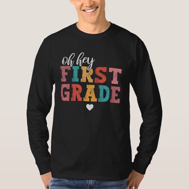 Camiseta De Volta à Escola Alunos Professores Oh Hey 1º Pri (Frente)