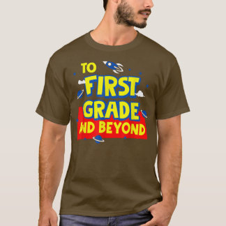 Camiseta De Volta À Escola Ao Primeiro Grau E Além Do Fogue