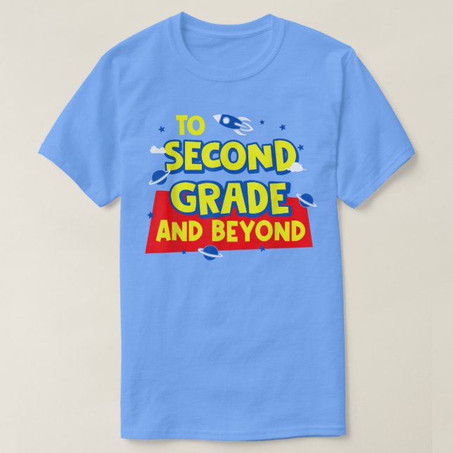 Camiseta De Volta À Escola Ao Segundo Grau E Além Do Foguet (Frente do Design)