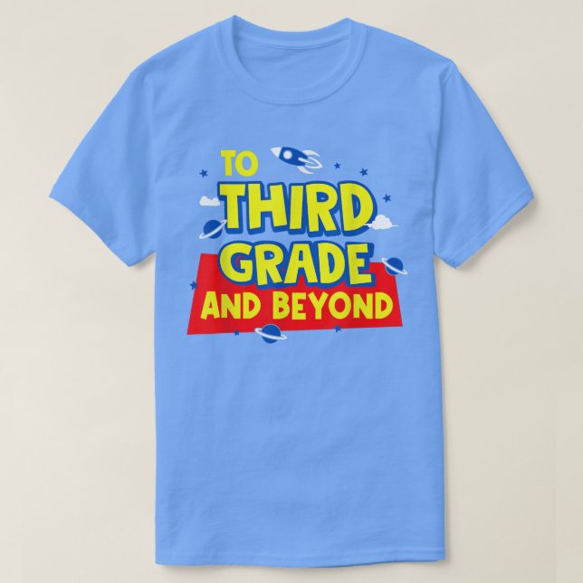 Camiseta De Volta À Escola Ao Terceiro Grau E Para Além Do  (Frente do Design)
