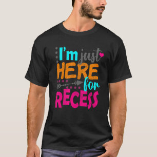 Camiseta De Volta À Escola Aqui Para O Recess