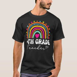 Camiseta De Volta À Escola Arco-Íris 4.º Grau Teac