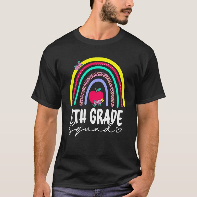 Camiseta De Volta à Escola Arco-íris 7º Sétimo Ano Equipe P (Frente)