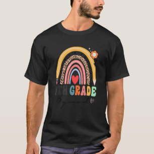 Camiseta De Volta À Escola Arco-Íris 9.º Grau Ensino Esquad