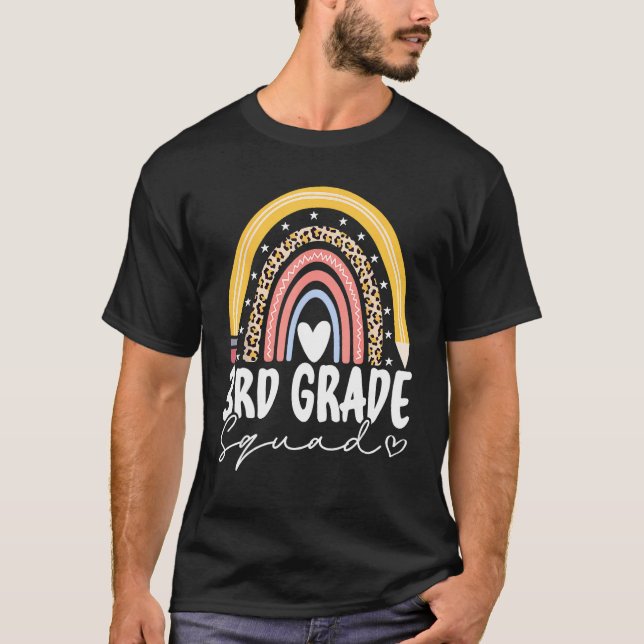 Camiseta De Volta À Escola Arco-Íris De Terceiro Grau Esqua (Frente)