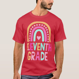 Camiseta De Volta À Escola Arco-Íris Do 1.º Grau Mulheres M