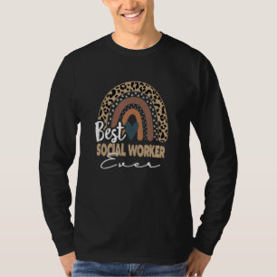 Camiseta De Volta À Escola Boho Rainbow Social Worker