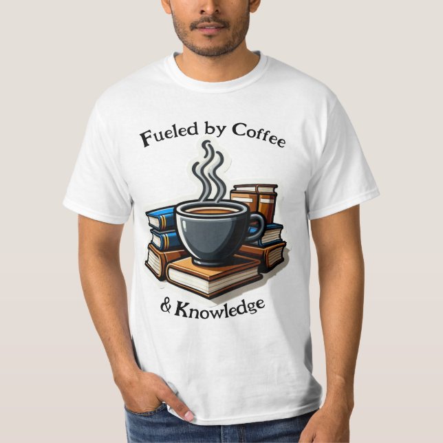 Camiseta De volta à escola café e conhecimento (Frente)
