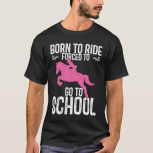Camiseta De Volta À Escola Cavaleiro Andando Cavalo
