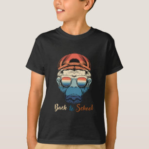 Camiseta De volta à escola com tema chimpanzé de verão