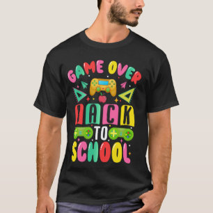 Camiseta De Volta à Escola Começa Aluno Professor Primeiro