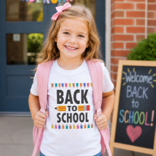 Camiseta De Volta à Escola Conjunto de Pré-Escola Materna