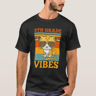 Camiseta De Volta À Escola De 5 Da Grau Vibes Leopardo Prof