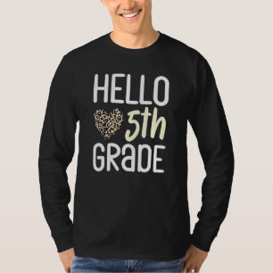 Camiseta De Volta À Escola De 5 Leopardo Alô Alô, 5º Ano