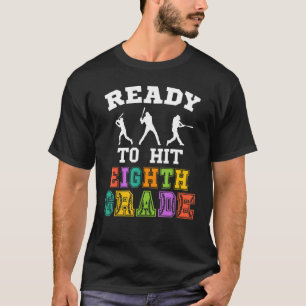 Camiseta De Volta À Escola De Beisebol Pronta Para Atingir