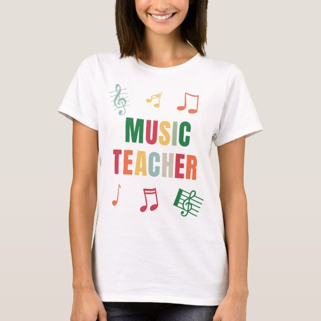 Camiseta De volta à Escola de Música Colorido (Frente)