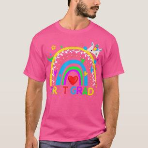 Camiseta De Volta À Escola De Primeira Grau rua Grau Arco-Í