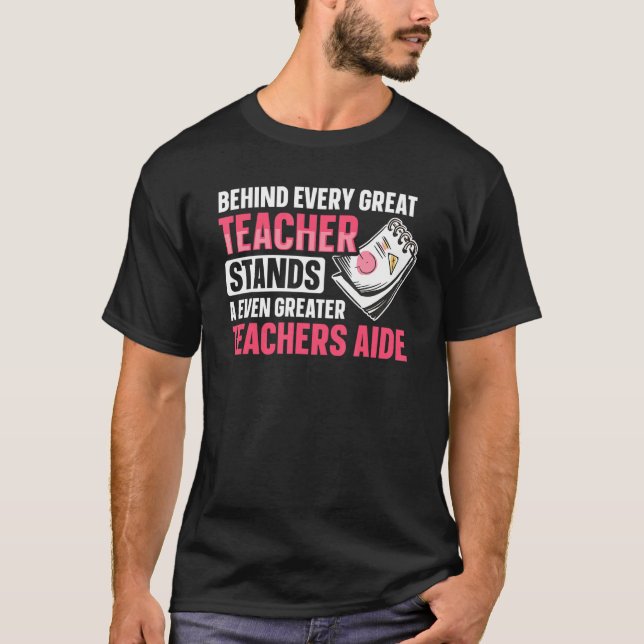 Camiseta De volta à Escola de Professores Aide para Assiste (Frente)
