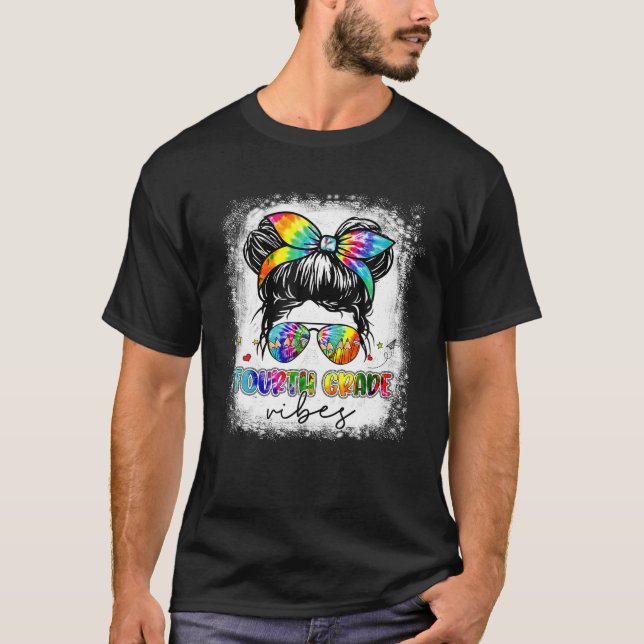 Camiseta De Volta À Escola De Quarto Grau Vibes Mensageiros (Frente)
