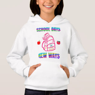 Camiseta De volta à escola, dias de escola novas maneiras
