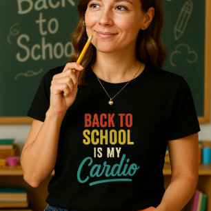 Camiseta De volta à escola é meu professor de Cardio; Hustl