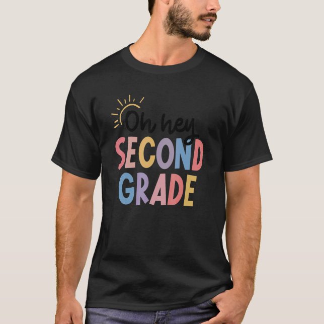 Camiseta De Volta À Escola, Ei, segundo De Professores Do S (Frente)