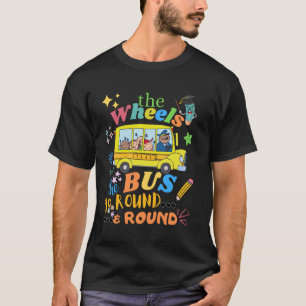 Camiseta De Volta À Escola Engraçado As RODAS No BUS Toddle