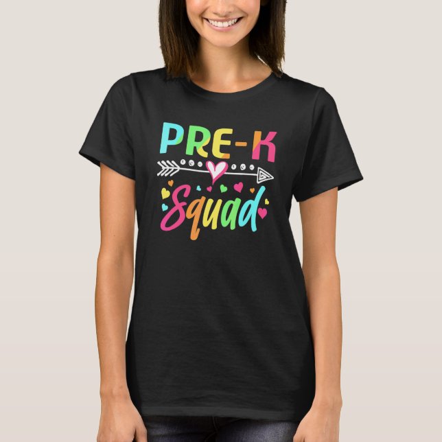 Camiseta De Volta à Escola Equipe Pré K Professora Equipe P (Frente)