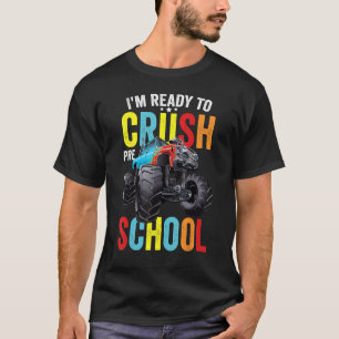 Camiseta De Volta À Escola Estou Pronta Para Esmagar O Mons