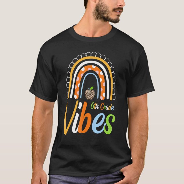Camiseta De Volta À Escola Estudo De Professores Do Grau 6  (Frente)